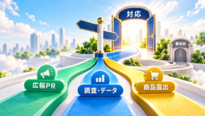 クレステップの対応範囲｜広報伴走支援・FACT DASH・アレイーナ！でできること